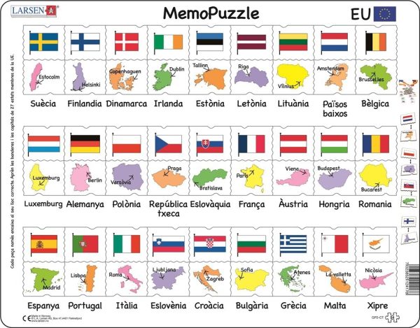 MemoPuzzle Países-Banderas-Capitales catalán