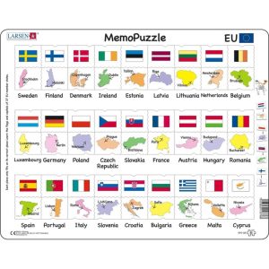 MemoPuzzle Países-Banderas-Capitales inglés