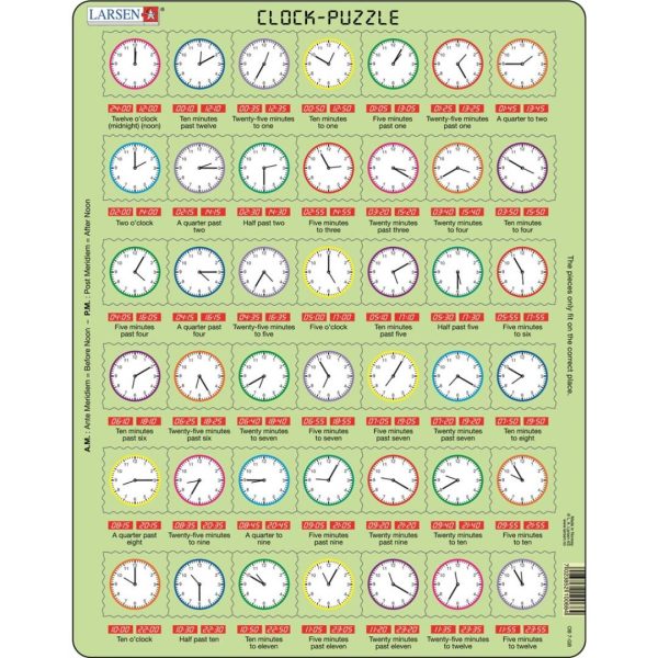 Reloj puzzle en inglés