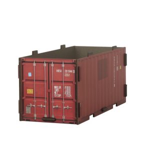 Caja contenedor grande rojo