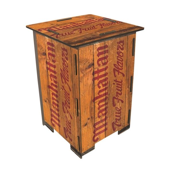 Caja madera taburete Manhattan