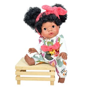 MUÑECA JOY NEGRO RIZADO